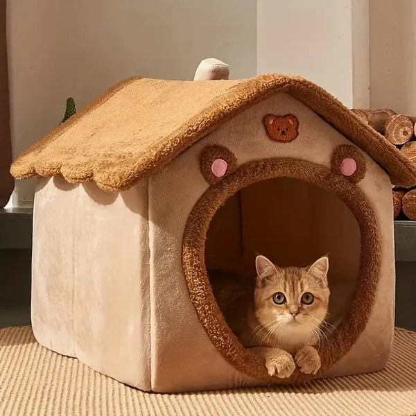 Foldable Pet House Removable Washable Cat House Puppy Cave Sofa Pet Bed House for Extra Small Dogs and Small and Medium Cats - Image 10