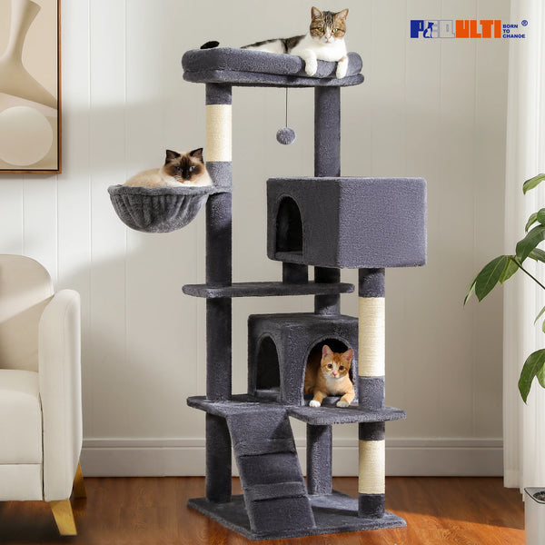 Cat Tree with Toy Cat Tower condo for Indoor Cats Cat House with Padded Plush Perch Cozy Hammock and Sisal Scratching Posts - Image 25