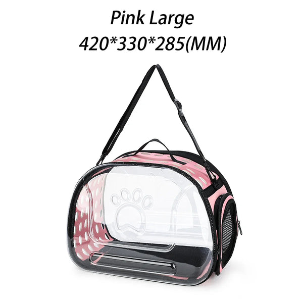Pawsh Comfort™ Portable Transparent Capsule Cat Carrier Shoulder Bag – Breathable Outdoor Travel Handbag for Puppies & Kittens - Image 30