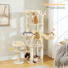 Pawsh Comfort™ Multi-Level Indoor Cat Tree – Tall Tower with Scratching Posts, Hammock, Large Perches, Hanging Balls & Spacious Condo House - Image 9