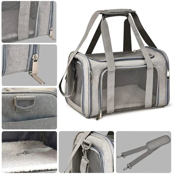 Pawsh Comfort™ Breathable Mesh Pet Carrier Bag – Outdoor Travel Tent for Small Dogs & Cats - Image 12