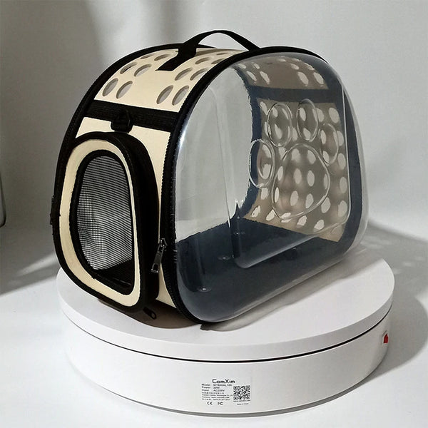 Pawsh Comfort™ Portable Transparent Capsule Cat Carrier Shoulder Bag – Breathable Outdoor Travel Handbag for Puppies & Kittens - Image 22