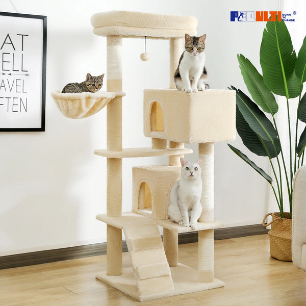 Cat Tree with Toy Cat Tower condo for Indoor Cats Cat House with Padded Plush Perch Cozy Hammock and Sisal Scratching Posts - Image 30