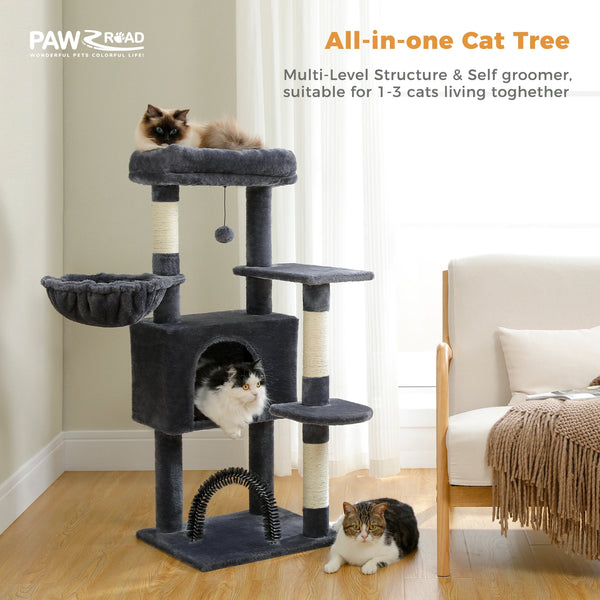 Cat Tree with Toy Cat Tower condo for Indoor Cats Cat House with Padded Plush Perch Cozy Hammock and Sisal Scratching Posts - Image 19