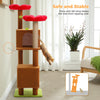Pawsh Comfort™ Cactus Cat Tree – 133cm Indoor Cat Tower with 2 Padded Perches, 2 Condos & 2 Scratching Posts - Image 20
