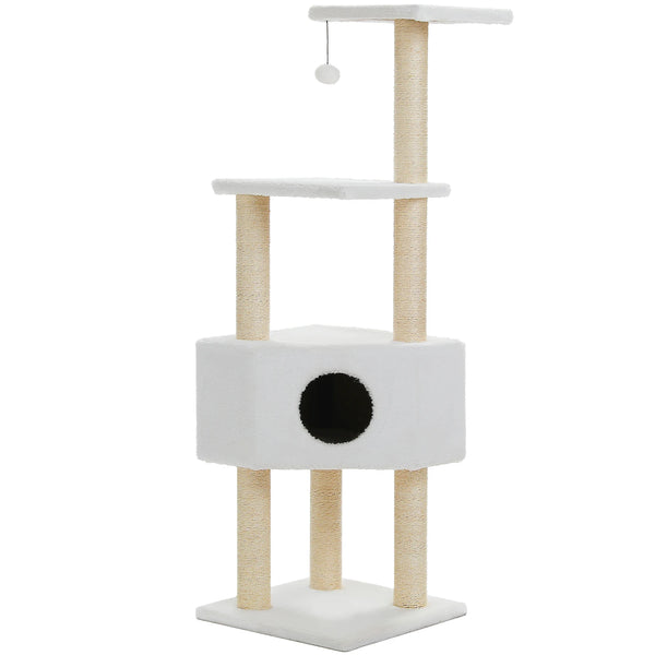 Cat Tree with Toy Cat Tower condo for Indoor Cats Cat House with Padded Plush Perch Cozy Hammock and Sisal Scratching Posts - Image 12
