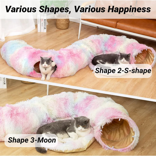 Kylinsure Plush Cat Tunnel Bed,Cat toy,Cat bed - Image 9