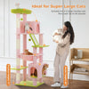 Pawsh Comfort™ 180cm Large Cat Tree Tower – Spacious Climbing Frame with Sisal Scratching Post, Hammock & Perch - Image 26