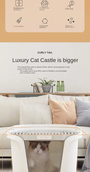 Super Large Cat Litter Box with Lift Cover – Spacious, Easy Clean, Multi-Directional Access - Image 7
