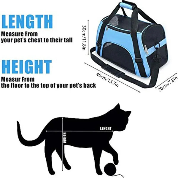Pawsh Comfort™ Soft-Sided Portable Pet Travel Carrier – Folding Carrier for Cats, Dogs & Puppies - Image 11