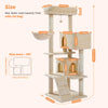 Cat Tree with Toy Cat Tower condo for Indoor Cats Cat House with Padded Plush Perch Cozy Hammock and Sisal Scratching Posts - Image 43