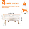 Luxury Cat Bed Soft Warm Plush Fabric Pet Nesting Chair Bed Stool Wood Legs with Cushion Pad Washable Waterproof for Small Pets - Image 11