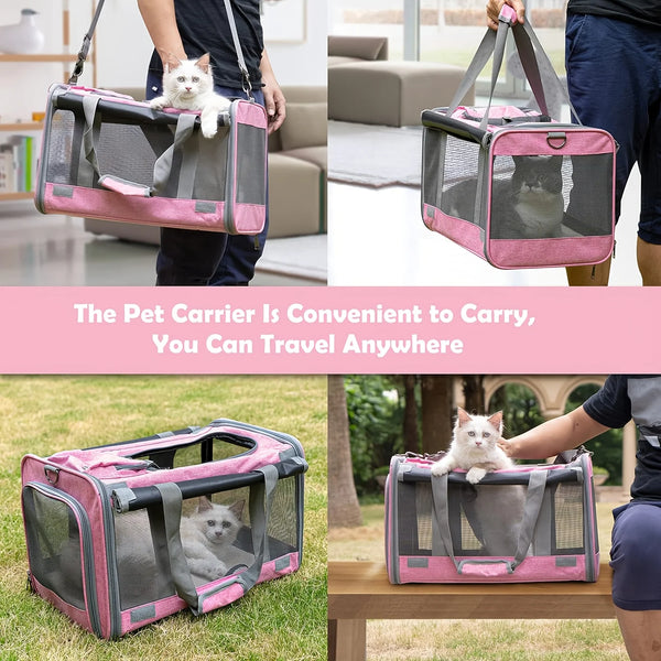 Pawsh Comfort™ Soft-Sided Pet Carrier for Large & Medium Cats – Spacious Carrier for Big Cats, Medium Cats & Puppies - Image 11
