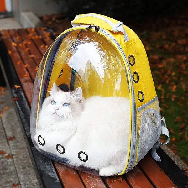 Pawsh Comfort™ Portable Transparent Space Capsule Pet Backpack – Soft-Sided Travel Bag for Cats & Dogs - Image 6