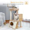 Pawsh Comfort™ Wooden Cat Tower – Double Condos, Spacious Perch, Fully Wrapped Sisal Scratching Posts & Replaceable Dangling Balls - Image 2