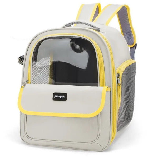 Pawsh Comfort™ Breathable Grid Design Cat Backpack – Large Capacity, Comfortable, Foldable & Portable Pet Supply Carrier - Image 21