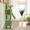 Pawsh Comfort™ Cactus Cat Tree – 133cm Indoor Cat Tower with 2 Padded Perches, 2 Condos & 2 Scratching Posts - Image 6