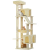 Pawsh Comfort™ 180cm Large Cat Tree Tower – Spacious Climbing Frame with Sisal Scratching Post, Hammock & Perch - Image 20