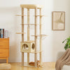 Pawsh Comfort™ Multi-Level Indoor Wood Cat Tree – Spacious Condo, Scratching Posts, Hammock, Top Perch & Cat Toys - Image 3