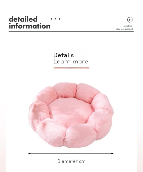 Flower Soft Cat Bed Cat Sleeping Mat Comfortable Sleep Pet Bed Long Plush Dogs Basket Cushion Cats Mat Animals Sleeping Sofa - Image 16