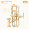 Pawsh Comfort™ Multi-Level Indoor Cat Tree – Tall Tower with Scratching Posts, Hammock, Large Perches, Hanging Balls & Spacious Condo House - Image 8
