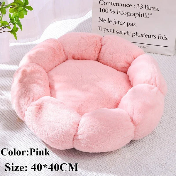 40CM Flower Soft Cat Bed Comfortable Sleep Pet Bed Cat Sleeping Mat Long Plush Dogs Basket Cushion Cat Mat Animals Sleeping Sofa - Image 28
