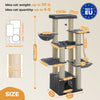 Pawsh Comfort™ Large Cat Tree for Big Cats – Robust Multi-Level Tower with Hammock, 11 Sisal Posts & Large Perch - Image 8