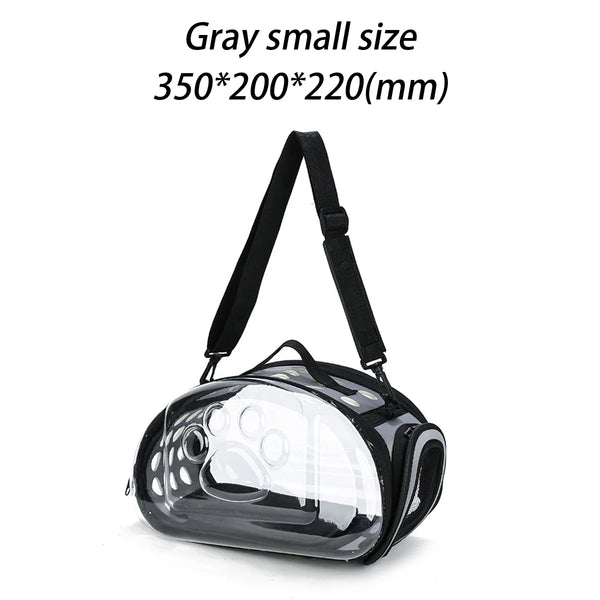 Pawsh Comfort™ Portable Transparent Capsule Cat Carrier Shoulder Bag – Breathable Outdoor Travel Handbag for Puppies & Kittens - Image 26