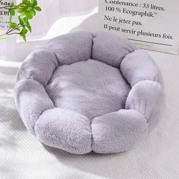 40CM Flower Soft Cat Bed Comfortable Sleep Pet Bed Cat Sleeping Mat Long Plush Dogs Basket Cushion Cat Mat Animals Sleeping Sofa - Image 2