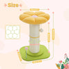Pawsh Comfort™ Flower Small Cat Tree – Indoor Cat Scratching Post with Super Thick Natural Sisal, Pink Removable Perch, Mat & Playful Balls - Image 9