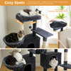 Cat Tree with Toy Cat Tower condo for Indoor Cats Cat House with Padded Plush Perch Cozy Hammock and Sisal Scratching Posts - Image 21