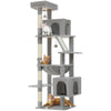 Pawsh Comfort™ 180cm Large Cat Tree Tower – Spacious Climbing Frame with Sisal Scratching Post, Hammock & Perch - Image 17
