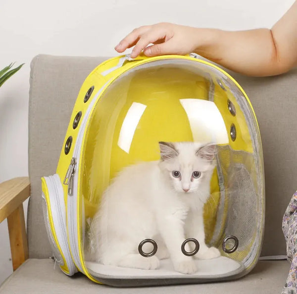 Pawsh Comfort™ Portable Transparent Space Capsule Pet Backpack – Soft-Sided Travel Bag for Cats & Dogs - Image 8