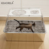 KEMORELA Stainless Steel Cat Litter Box XLExtra Large Litter Box for Big Cats Enclosed Removable with High Sided Enclosure Scoop - Image 4
