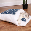 Japanese Cat Bed Warm Cat Sleeping Bag Deep Sleep Cave Winter Removable Pet House Bed for Cats Dogs Nest Cushion with Pillow - Image 2