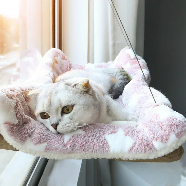 New Cat Hammock Window Pet Aerial Hanging Cat Bed Cats Ouse Kitten Climbing Frame Sunny Seat Nest Bearing 20kg Accessoriescanvas - Image 3
