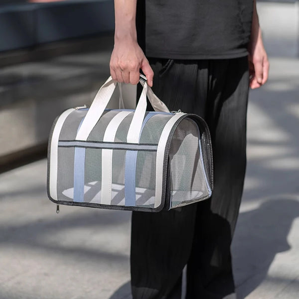 Pawsh Comfort™ Portable Foldable Pet Carrying Bag – Mesh Handbag for Small to Medium Cats & Dogs - Image 7