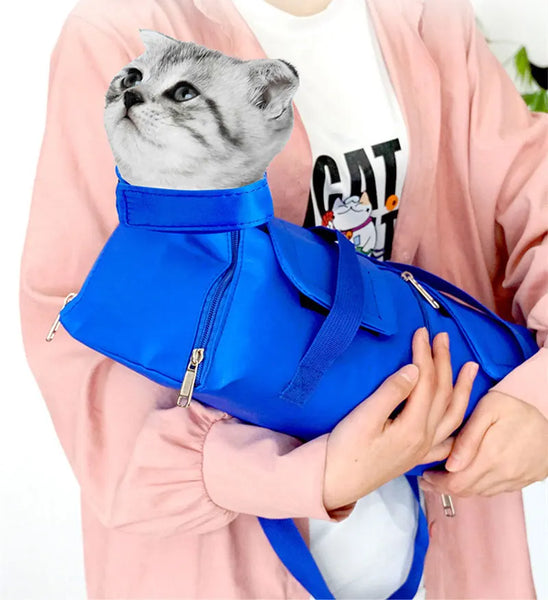 Pawsh Comfort™ Multifunctional Breathable Double-Shoulder Cat Bag – Portable, Anti-Scratch, Foldable & Secure Pet Carrier - Image 9