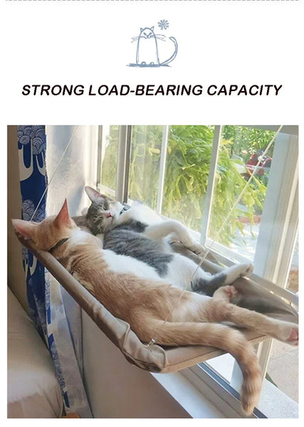 New Cat Hammock Window Pet Aerial Hanging Cat Bed Cats Ouse Kitten Climbing Frame Sunny Seat Nest Bearing 20kg Accessoriescanvas - Image 7