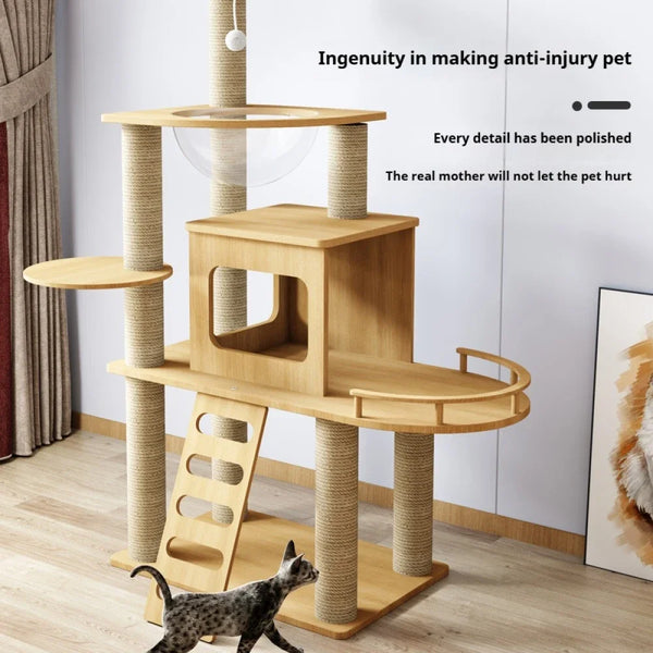 Pawsh Comfort™ Cat Climbing Frame Tower for Large Cats – Large Hammock, Sisal-Covered Scratching Posts, Cozy Condo & Top Perch - Image 2
