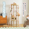 Pawsh Comfort™ Multi-Level Indoor Wood Cat Tree – Spacious Condo, Scratching Posts, Hammock, Top Perch & Cat Toys - Image 4