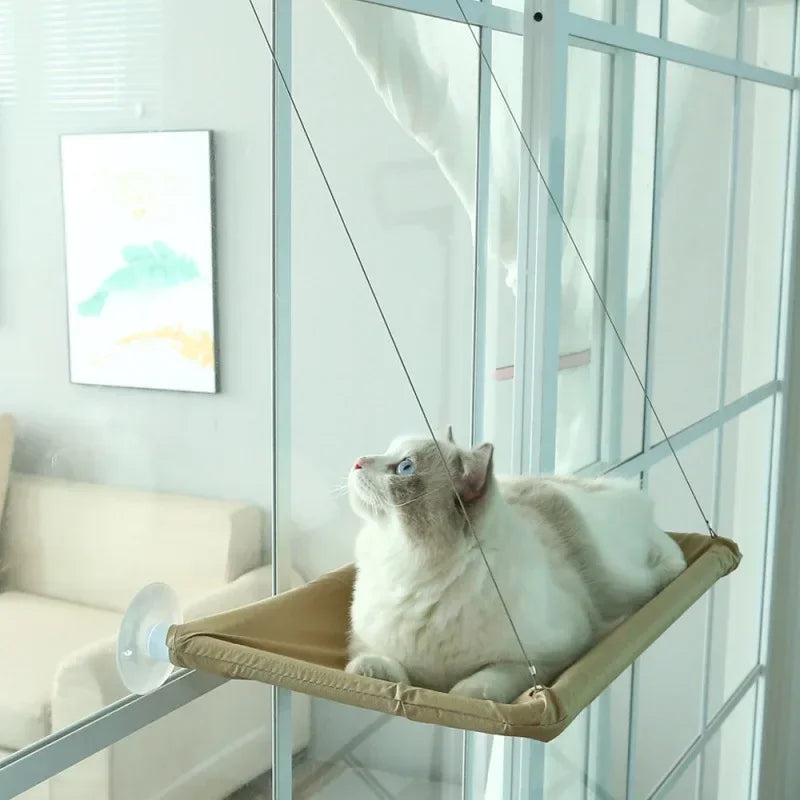 New Cat Hammock Window Pet Aerial Hanging Cat Bed Cats Ouse Kitten Climbing Frame Sunny Seat Nest Bearing 20kg Accessoriescanvas