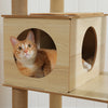 Pawsh Comfort™ Multi-Level Indoor Wood Cat Tree – Spacious Condo, Scratching Posts, Hammock, Top Perch & Cat Toys - Image 9