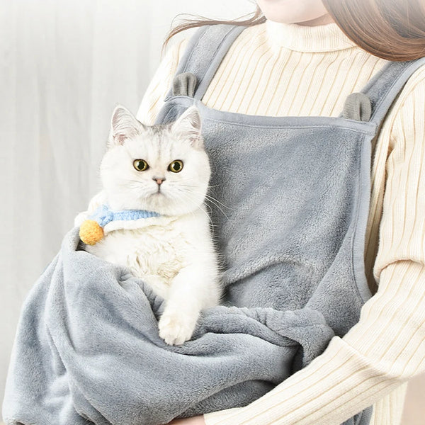 Petting Pet Travel Sleep Bag Cat Carrier Pouch Dog Puppy Bag Plush Outdoor Shoulder Bag Comfort Transport Bag for Cats Apron - Image 3