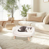 Luxury Cat Bed Soft Warm Plush Fabric Pet Nesting Chair Bed Stool Wood Legs with Cushion Pad Washable Waterproof for Small Pets - Image 7