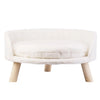 Luxury Soft Cat Bed Warm Plush Fabric Pet Nesting Chair Bed Washable Couch Wood Legs with Cushion Pad  for Small Pets - Image 2