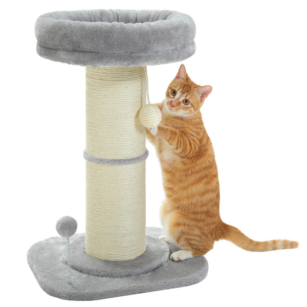 Pawsh Comfort™ Flower Small Cat Tree – Indoor Cat Scratching Post with Super Thick Natural Sisal, Pink Removable Perch, Mat & Playful Balls - Image 26