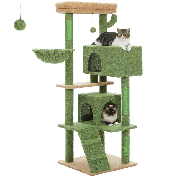 Cat Tree with Toy Cat Tower condo for Indoor Cats Cat House with Padded Plush Perch Cozy Hammock and Sisal Scratching Posts - Image 39