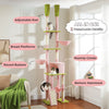 Pawsh Comfort™ Adjustable Floor-to-Ceiling Cat Tree – Tall Indoor Tower with Sisal Scratching Post, Cozy Condo, Hammock & Cat Toys - Image 6