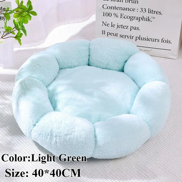 40CM Flower Soft Cat Bed Comfortable Sleep Pet Bed Cat Sleeping Mat Long Plush Dogs Basket Cushion Cat Mat Animals Sleeping Sofa - Image 29